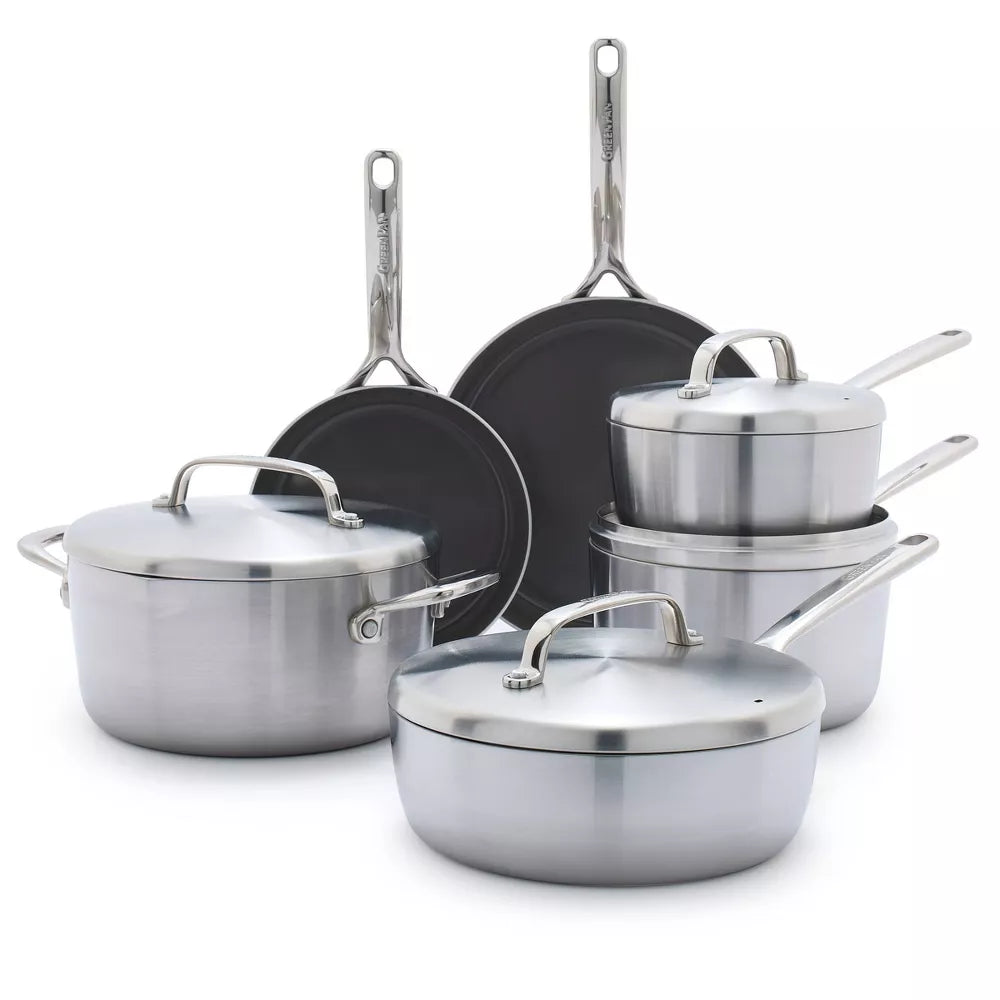 GreenPan GP5 Stainless Steel 5-PLY Healthy Ceramic Nonstick 13pc Cookware Set